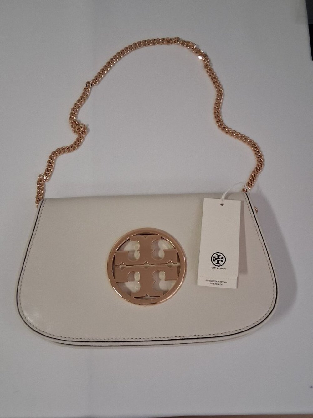 Tory Burch Reva Clutch Bag – New Ivory